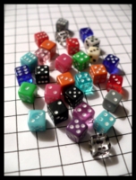 Dice : Dice - 6D - Group of Tiny Variety Of Colors Pipped 1